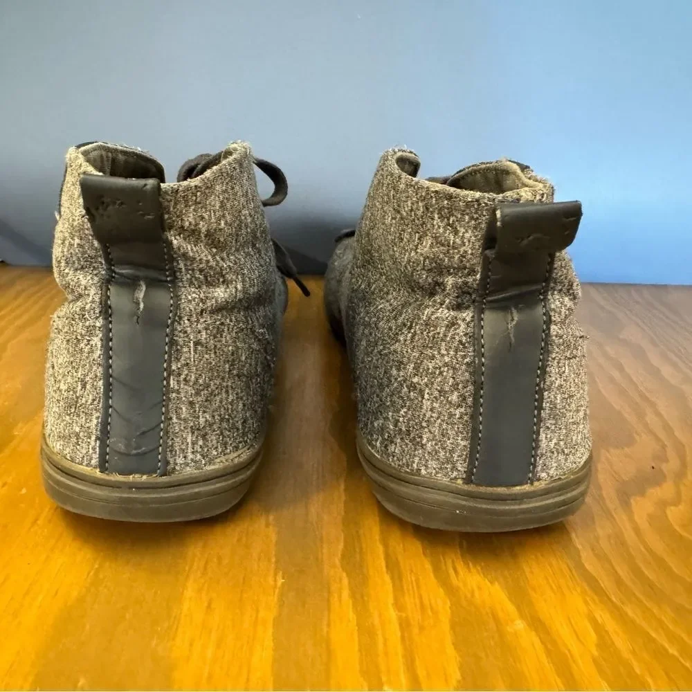 Men’s Vlado Leon High Top Gray Canvas Sneakers, Size 10